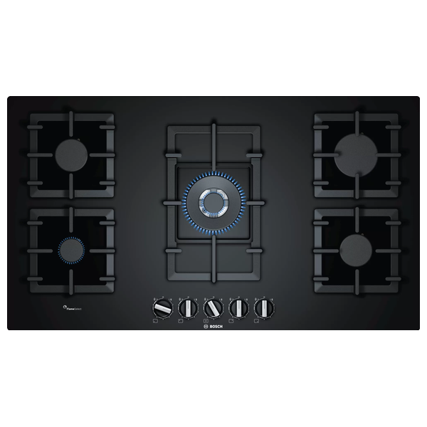  BOSCH PPQ9A6B90 - 5 Burners - Built-In Gas Cooker - Black 