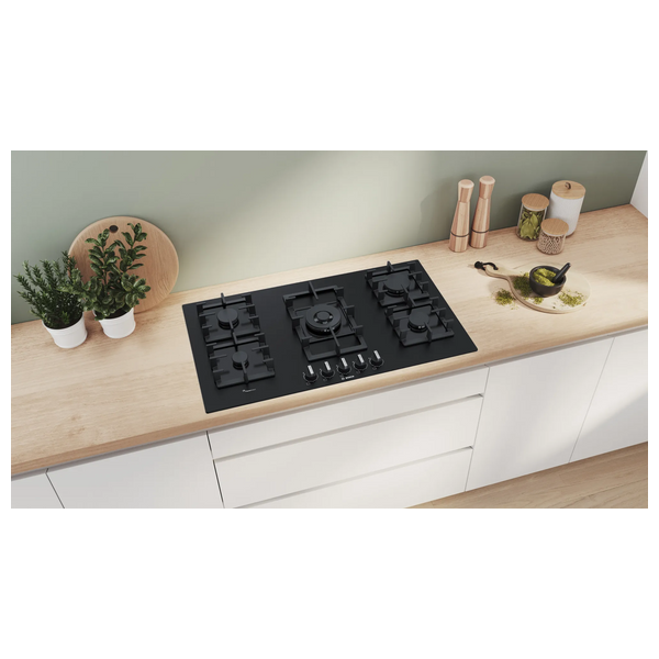  BOSCH PPQ9A6B90 - 5 Burners - Built-In Gas Cooker - Black 