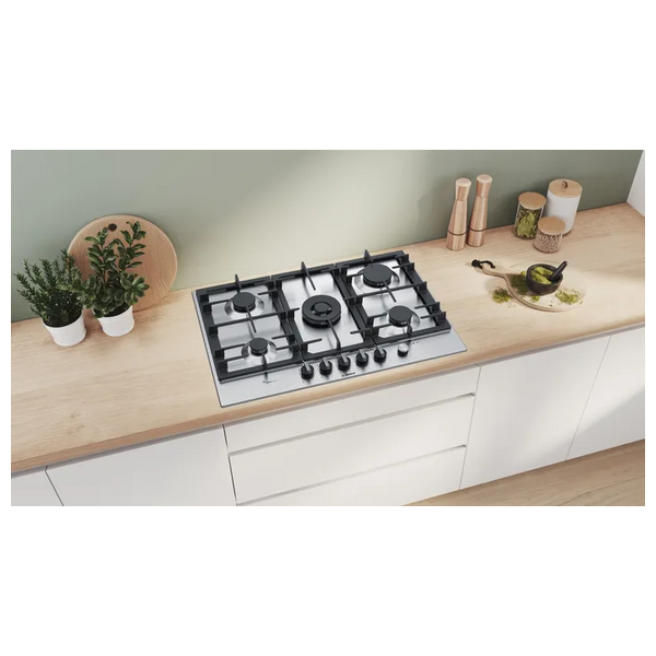  BOSCH PCQ7A5M90 - 5 Burners - Built-In Gas Cooker - Stainless Steel 