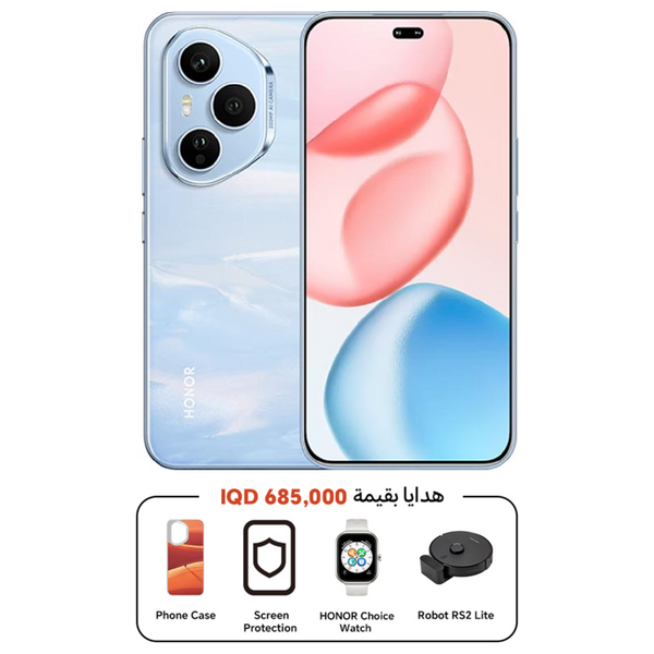  Honor 400 Pro 5G - Dual SIM - 512/12GB - 6.7 Inch - AMOLED 120Hz - Snapdragon 8 Gen 3 (4 nm) - 6000 mAh + Robot RS2 Lite + Cover + HONOR Choice Watch + Screen Protection - Pre-Order 