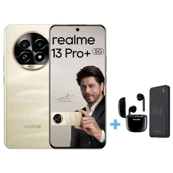 ريلمي 13 برو بلس 5G - دبل سيم - 256/8 كيكابايت + سماعة بلوتوث داخل الاذن + شاحن وايرليس
