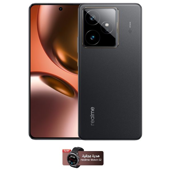 ريلمي جي تي 7 - دبل سيم - 512/12 كيكابايت - 6.78 انج - MediaTek Dimensity 9400e - بحجم بطارية 7000 ميلي امبير + ساعة سمارت ريلمي Watch S2
