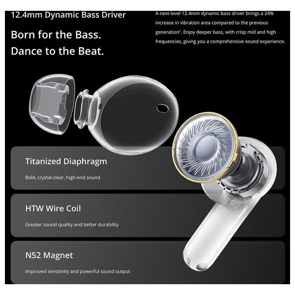  Realme Buds T300 - Bluetooth Headphone In Ear - Black 