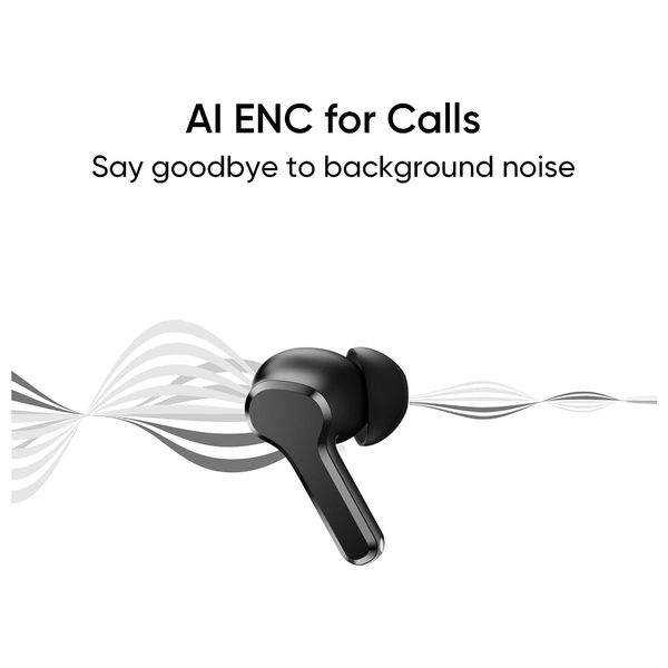  Realme RealmeBuds-T100 - Bluetooth Headphone In Ear - Black 