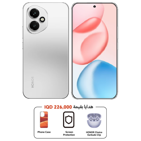 Honor 400 5G - Dual SIM - 512/12GB - 6.55 Inch - AMOLED 120HZ - Snapdragon 7 Gen 3 (4 nm) - 6000 mAh + Cover + HONOR Choice Earbuds Clip + Screen Protection - Pre-Order