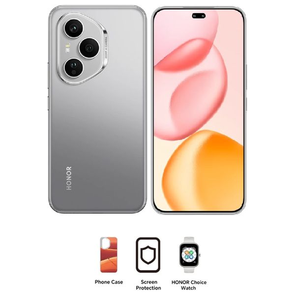 Honor 400 Pro 5G - Dual SIM - 512/12GB - 6.7 Inch - AMOLED 120Hz - Snapdragon 8 Gen 3 (4 nm) - 6000 mAh + Cover + HONOR Choice Watch