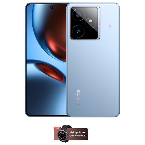 ريلمي جي تي 7 - دبل سيم - 512/12 كيكابايت - 6.78 انج - MediaTek Dimensity 9400e - بحجم بطارية 7000 ميلي امبير + ساعة سمارت ريلمي Watch S2