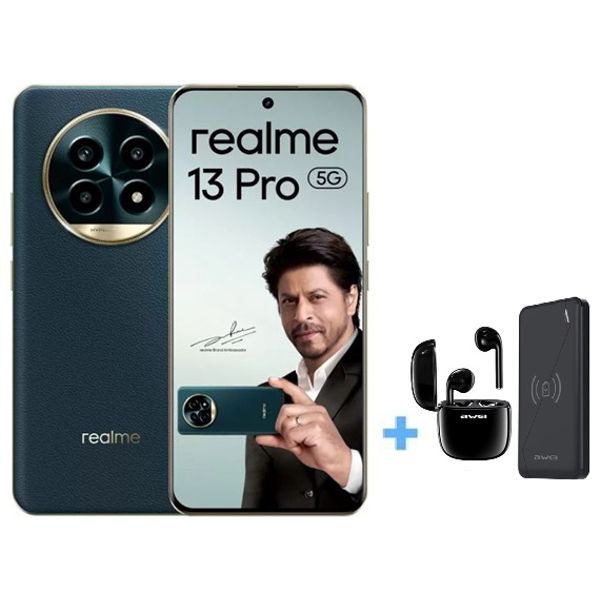 ريلمي 13 برو 5G - دبل سيم - 512/12 كيكابايت + سماعة بلوتوث داخل الاذن + شاحن وايرليس