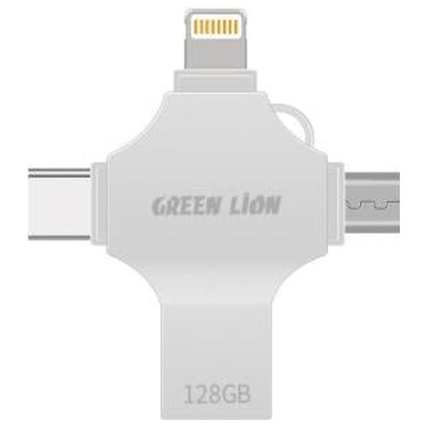  فلاش ميموري كرين ليون - GN4IN - 128 جيجابايت - فضي 