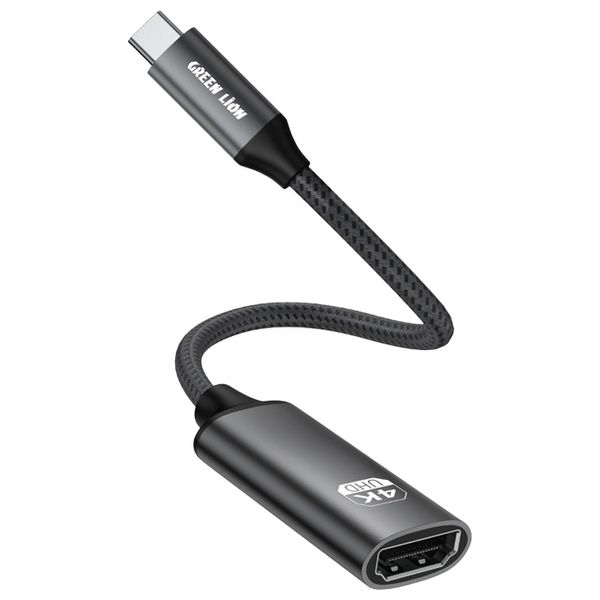  Green Lion GN4KCTHDMIBK - USB-C to HDMI Adapter Cable - 4K - Black 