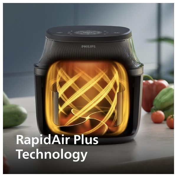 Philips NA332/09 - Air Fryer RapidAir Plus, 16-in-1 Cooking Functions - Black