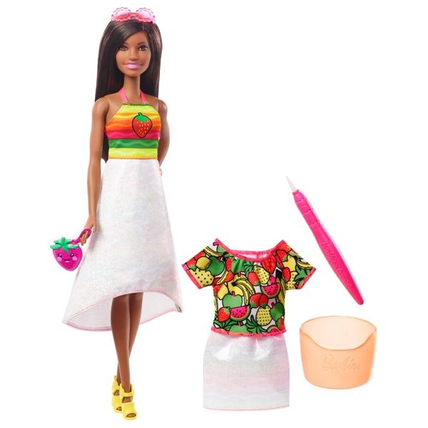  Barbie Crayola Rainbow Fruit Surprise Doll & Fashions 