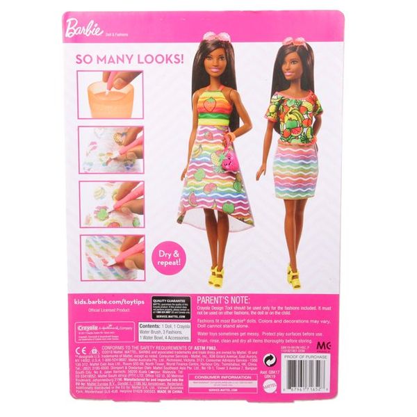  Barbie Crayola Rainbow Fruit Surprise Doll & Fashions 