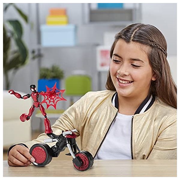  Hasbro Flex Rider Spider-Man and 2-In-1 Motorcycle 