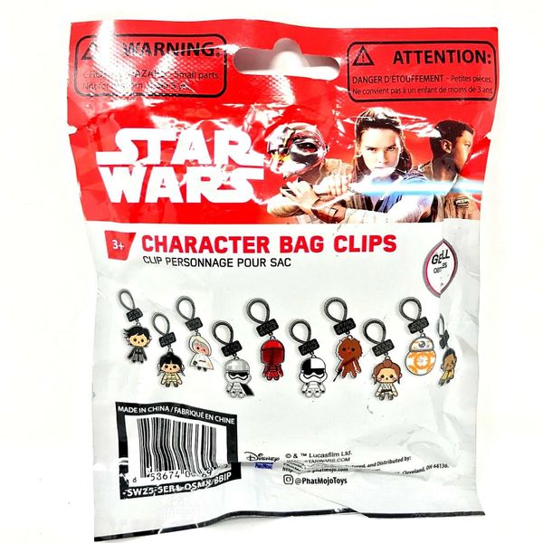  Disney Star Wars the Last Jedi Character Bag Clip 