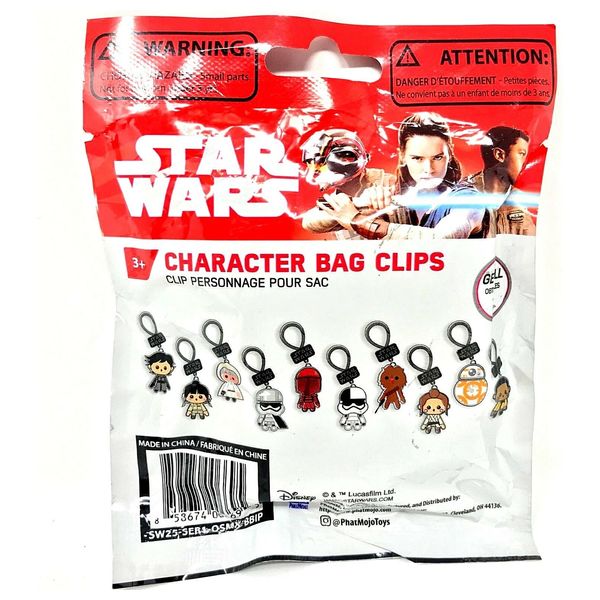  Disney Star Wars the Last Jedi Character Bag Clip 