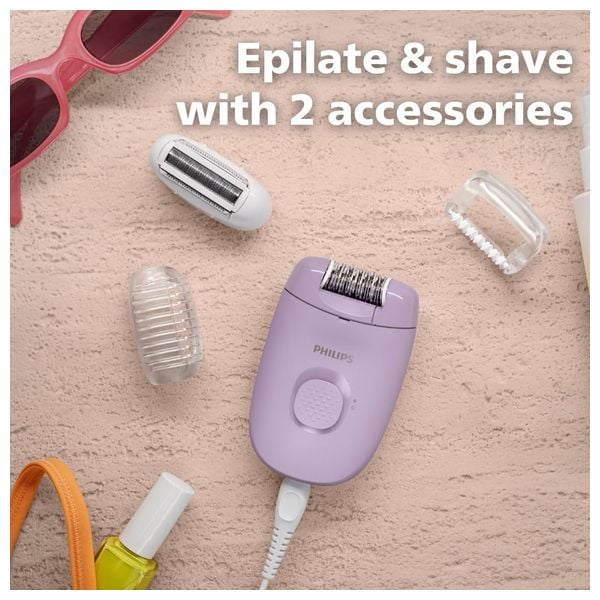 Philips BRE237/00 - Series 2000 Corded Epilator - Purple