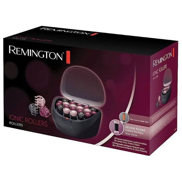  Remington H5600 - Ionic Hot Hair Rollers Set - 20 Piece with Thermal Wax Core - Black 