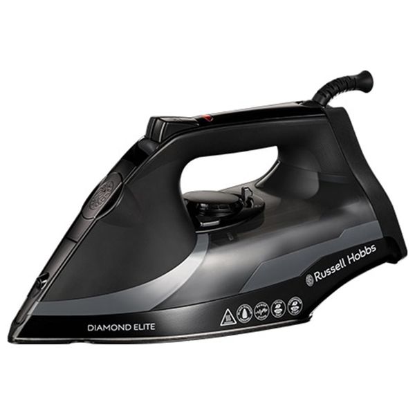  مكواة بخارية راسل هوبس - نظام تنظيف ذاتي - 3100 واط - طلاء سيراميك - خزان 350 مل - سلك 3 متر - اسود 