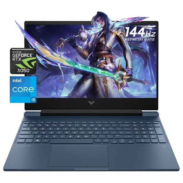  HP Laptop 15.6-Inch - Victus 15-FA0033DX - Upgrade - Core i5-12450H - 16GB/512GB SSD - RTX 3050 4GB - DOS 