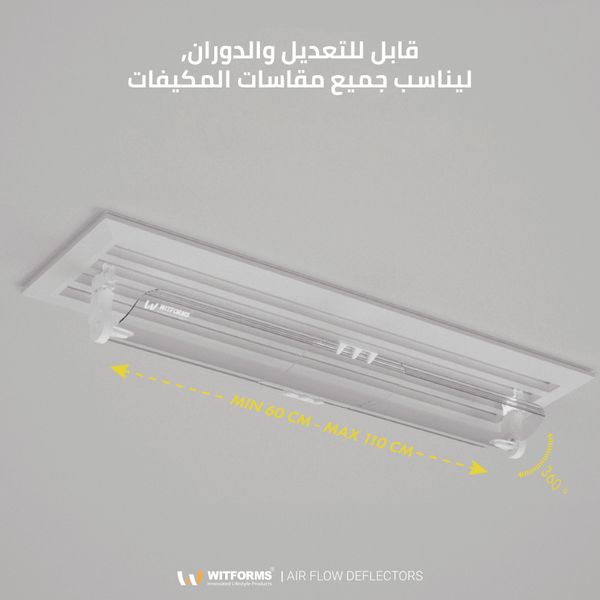  عاكس هواء مكيف التبريد بلاستيك سنترال ويتفورمز - 4981 - شفاف 