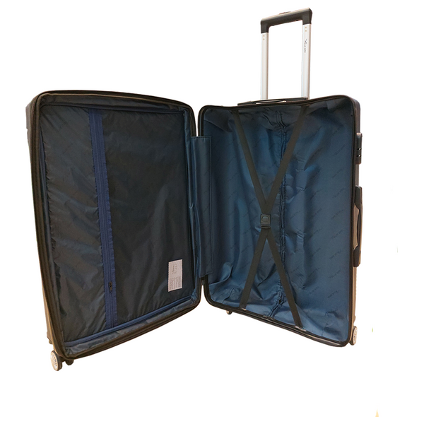  Blue Bird Luggage Trolley Bag - Black 