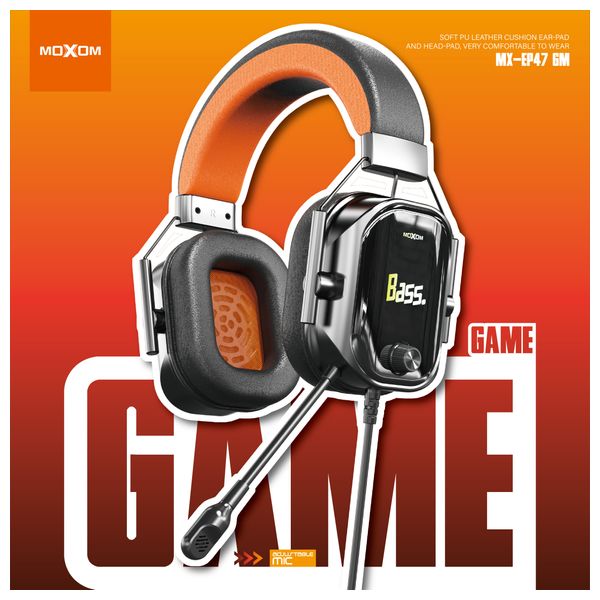  سماعة العاب حول الاذن موكسوم - MX-EP47GM - اسود 
