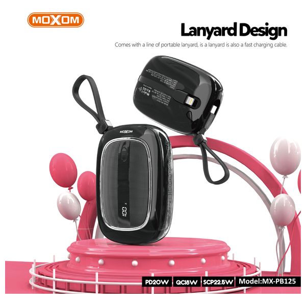  Moxom MX-PB125 - 10000mah - Power Bank - Black 