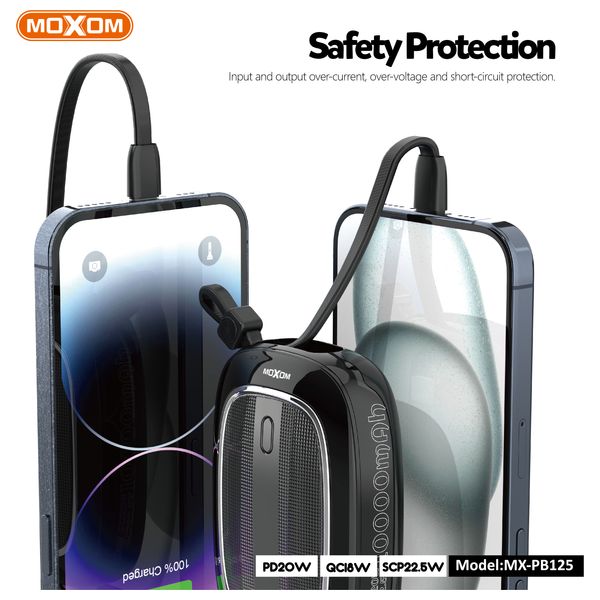  Moxom MX-PB125 - 10000mah - Power Bank - Black 