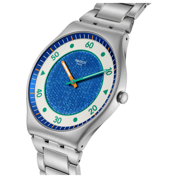  Swatch Watch SS07S143G For Men - Analog Display, Stainless Steel Band - Silver 