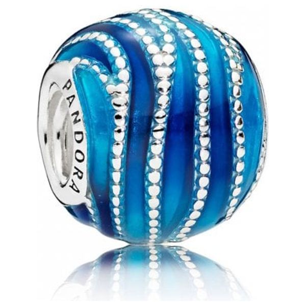  خرزة باندورا شكل امواج - سلفر 