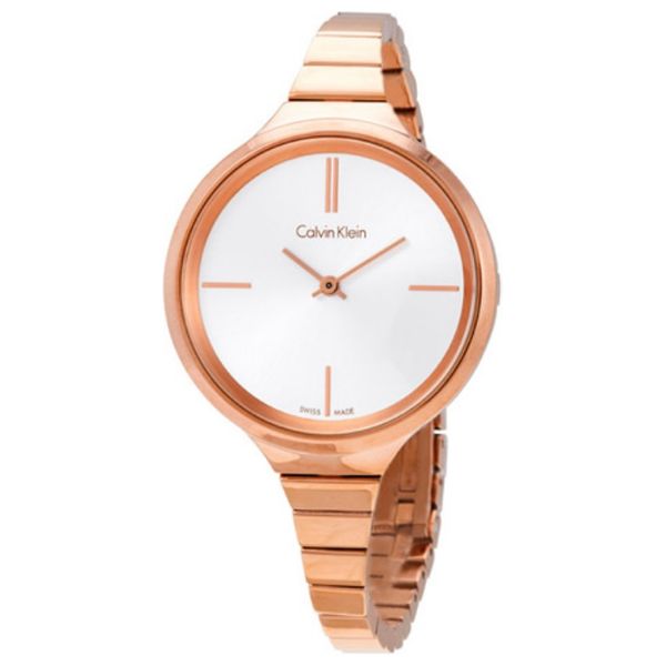  Calvin Klein Watch K4u23626 For Women - Analog Display, Stainless Steel Band - Rose Cold 