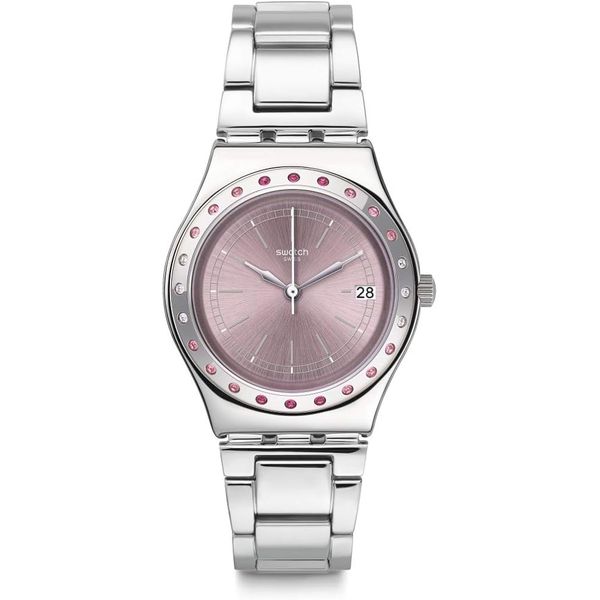  Swatch Watch YLS455G - For Women - Analog Display, Stainless Steel Band - Silver 