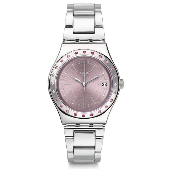  Swatch Watch YLS455G - For Women - Analog Display, Stainless Steel Band - Silver 