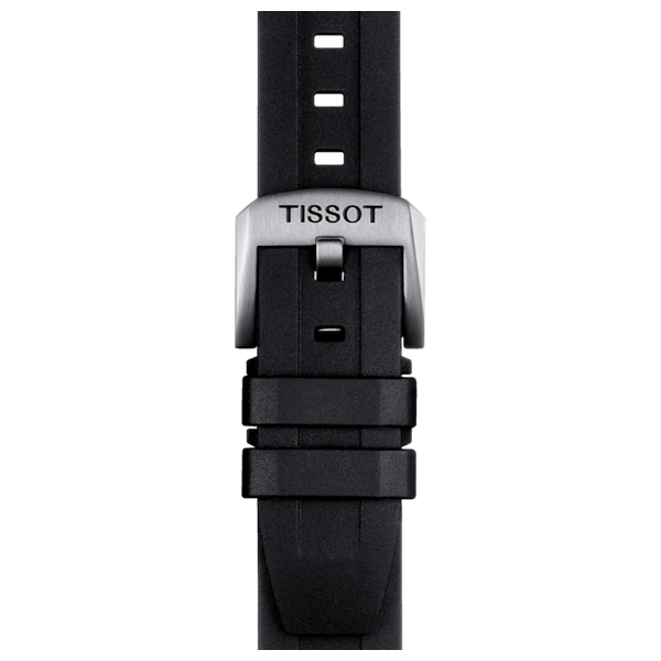  Tissot Watch T1144171705700 For Men - Analog Display, Rubber Band - Black 