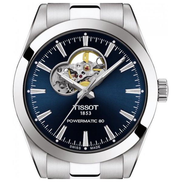  Tissot Watch T1274071104101 For Men - Analog Display, Stainless Steel Band - Silver 