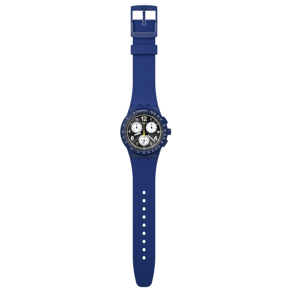  Swatch SUSN418 For Men - Analog Display, Silicone Band - Blue 