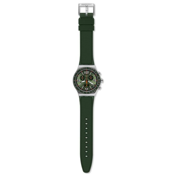  Swatch Watch YVS462 For Men - Analog Display, Rubber Band - Green 