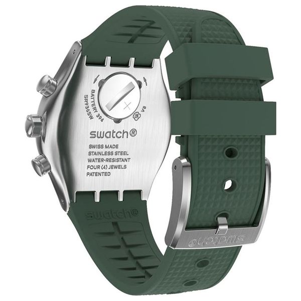  Swatch Watch YVS462 For Men - Analog Display, Rubber Band - Green 
