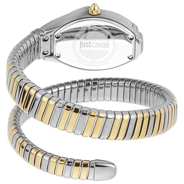  ساعة جست كافالي للنساء 1Jc1l182m0025 - عرض بعقارب, سوار من ستانلس ستيل - سلفر 