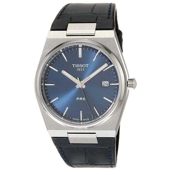  Tissot Watch T1374101604100 For Men - Analog Display, Leather Band - Black 