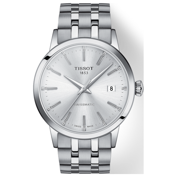  Tissot Watch T1294071103100 For Men - Analog Display, Stainless Steel Band - Gray 