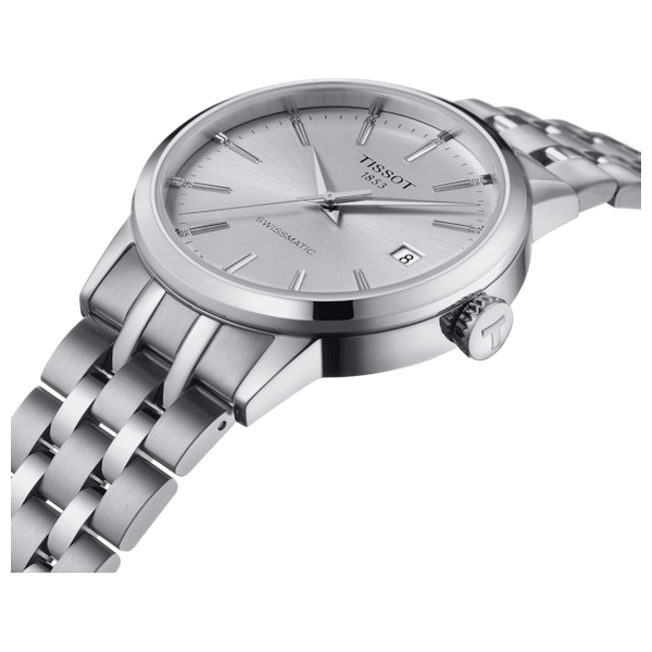  Tissot Watch T1294071103100 For Men - Analog Display, Stainless Steel Band - Gray 