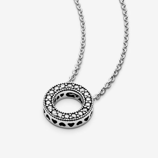  Pandora Ring Shape Necklace - Silver 