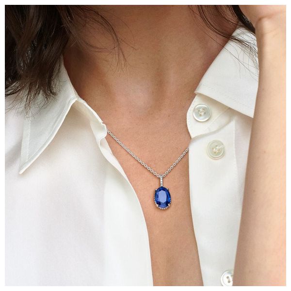  Pandora Oval Shape Women Ring - Blue 