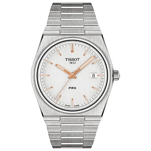  Tissot Watch  T1374101103100 For Men - Analog Display, Stainless Steel Band - Silver 