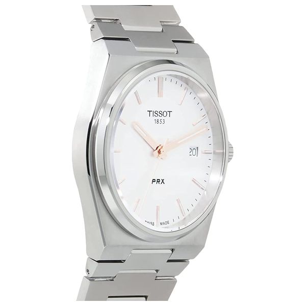  Tissot Watch  T1374101103100 For Men - Analog Display, Stainless Steel Band - Silver 