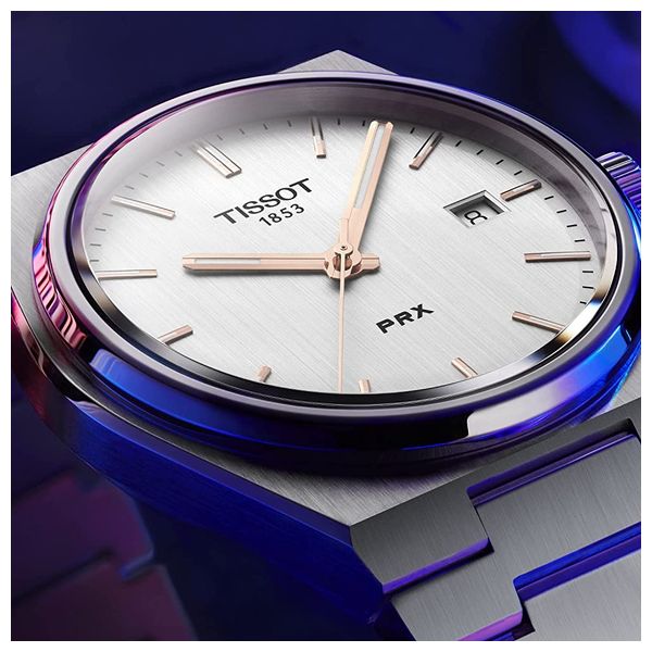  Tissot Watch  T1374101103100 For Men - Analog Display, Stainless Steel Band - Silver 