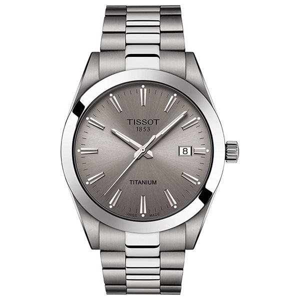  Tissot Watch T1274104408100 For Men - Analog Display, Stainless Steel Band - Silver 