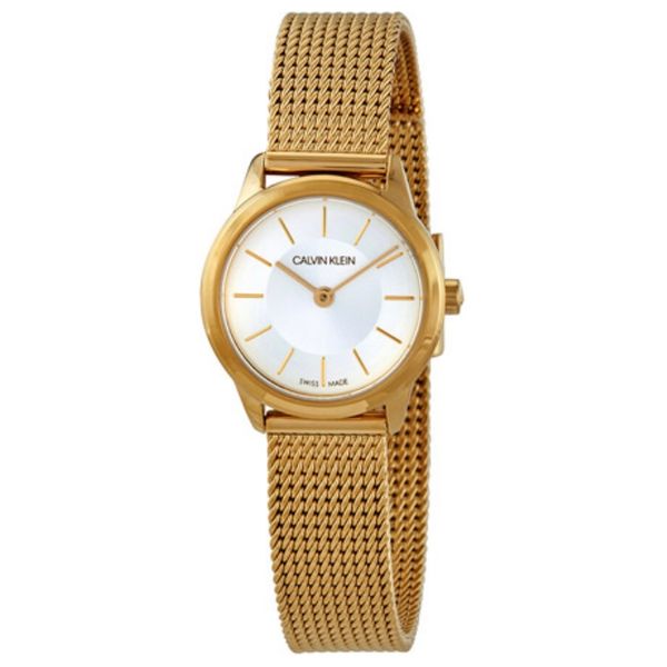  Calvin Klein Watch K3m23526 For Women - Analog Display, Stainless Steel Band - Gold 